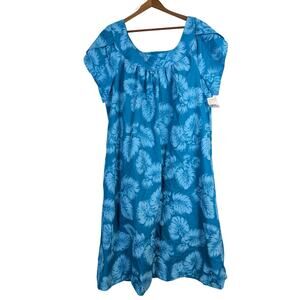 Vtg Royal Creations Hawaiian Dress Muumuu Tulip Sleeve Midi Tropical Womens 4XL